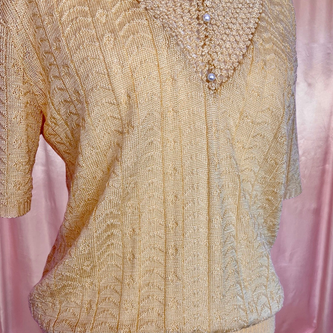 1980s Yellow jumper, by Littlewoods, size 14