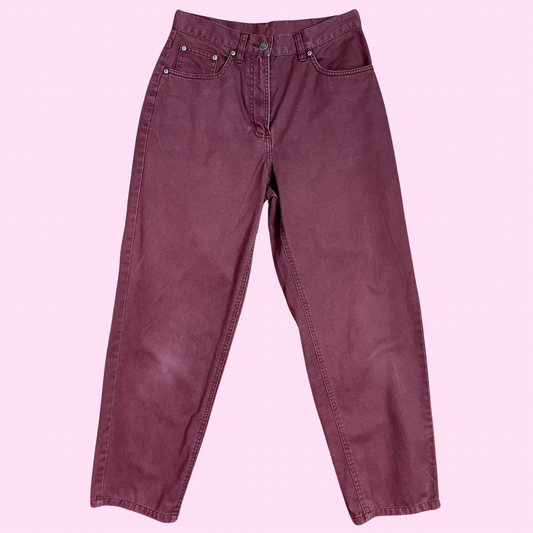 1980s Maroon Mom jeans, by LL Bean, size 10