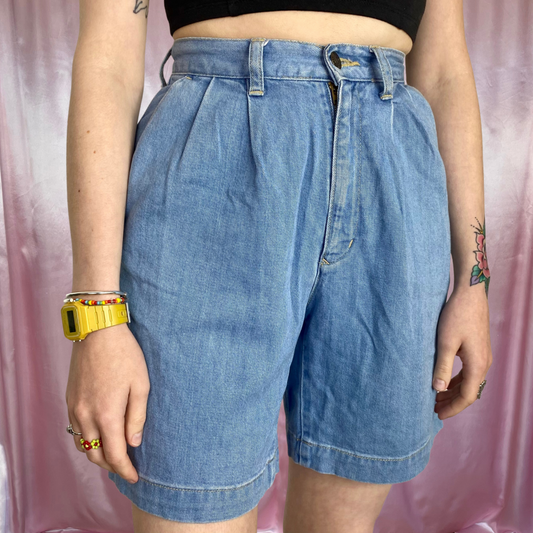 1980s soft denim shorts, unbranded, size 6