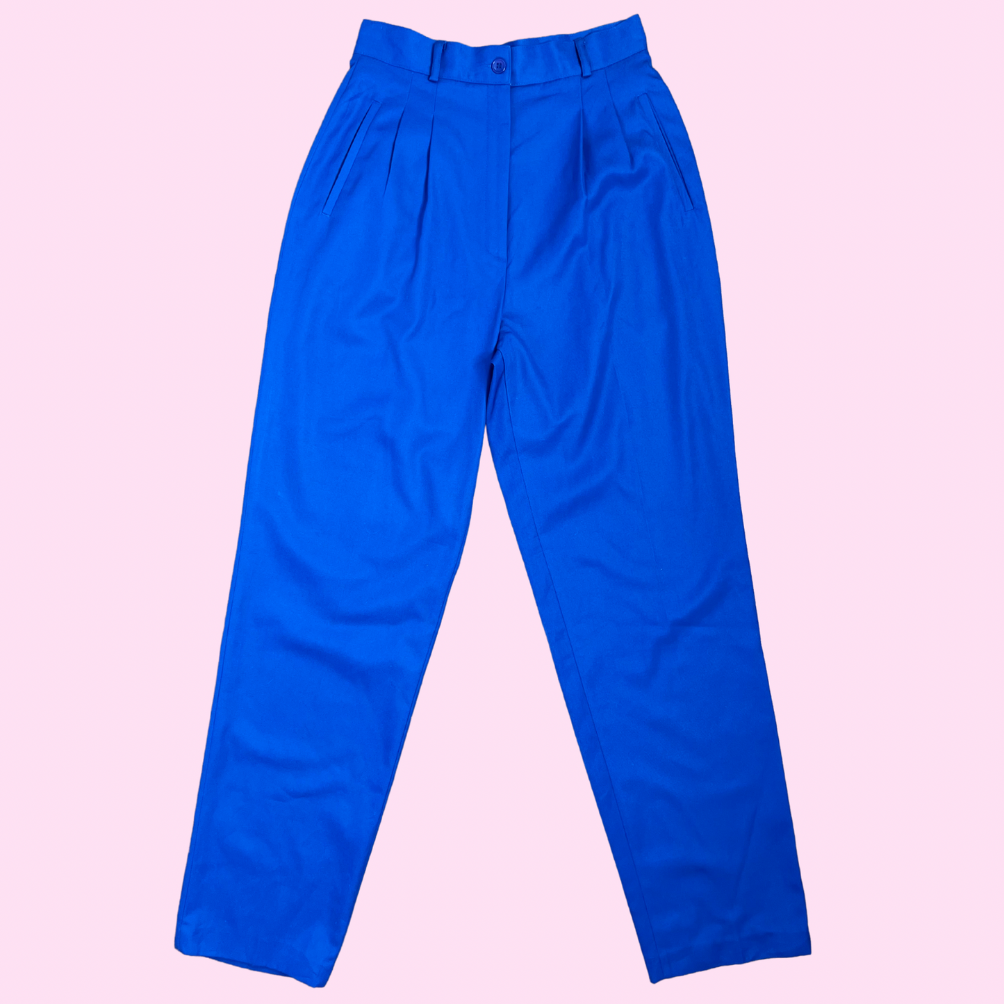 1980s Royal Blue trousers, by JC Penny, size 8