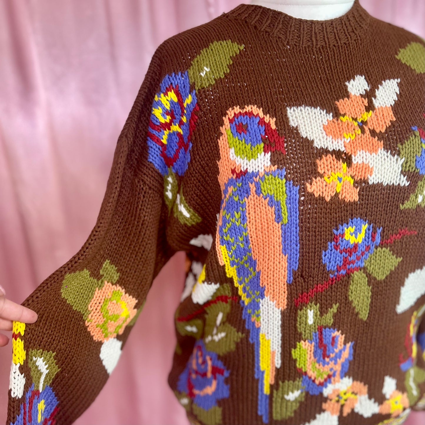 1980s Novelty Parot jumper, by Jump, size 16