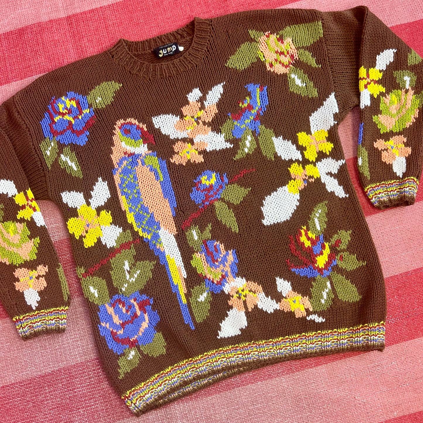 1980s Novelty Parot jumper, by Jump, size 16