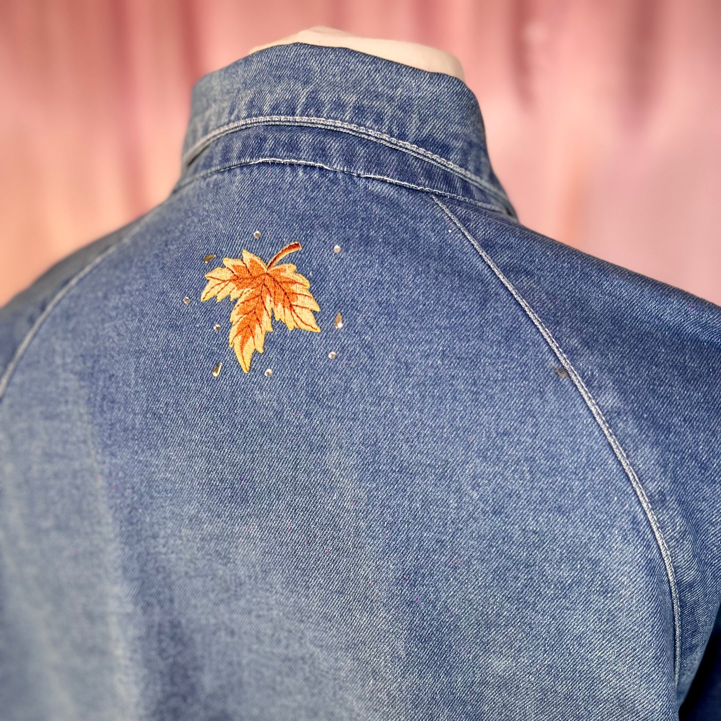 1980s Embellished denim jacket, by Pado, size 20/22