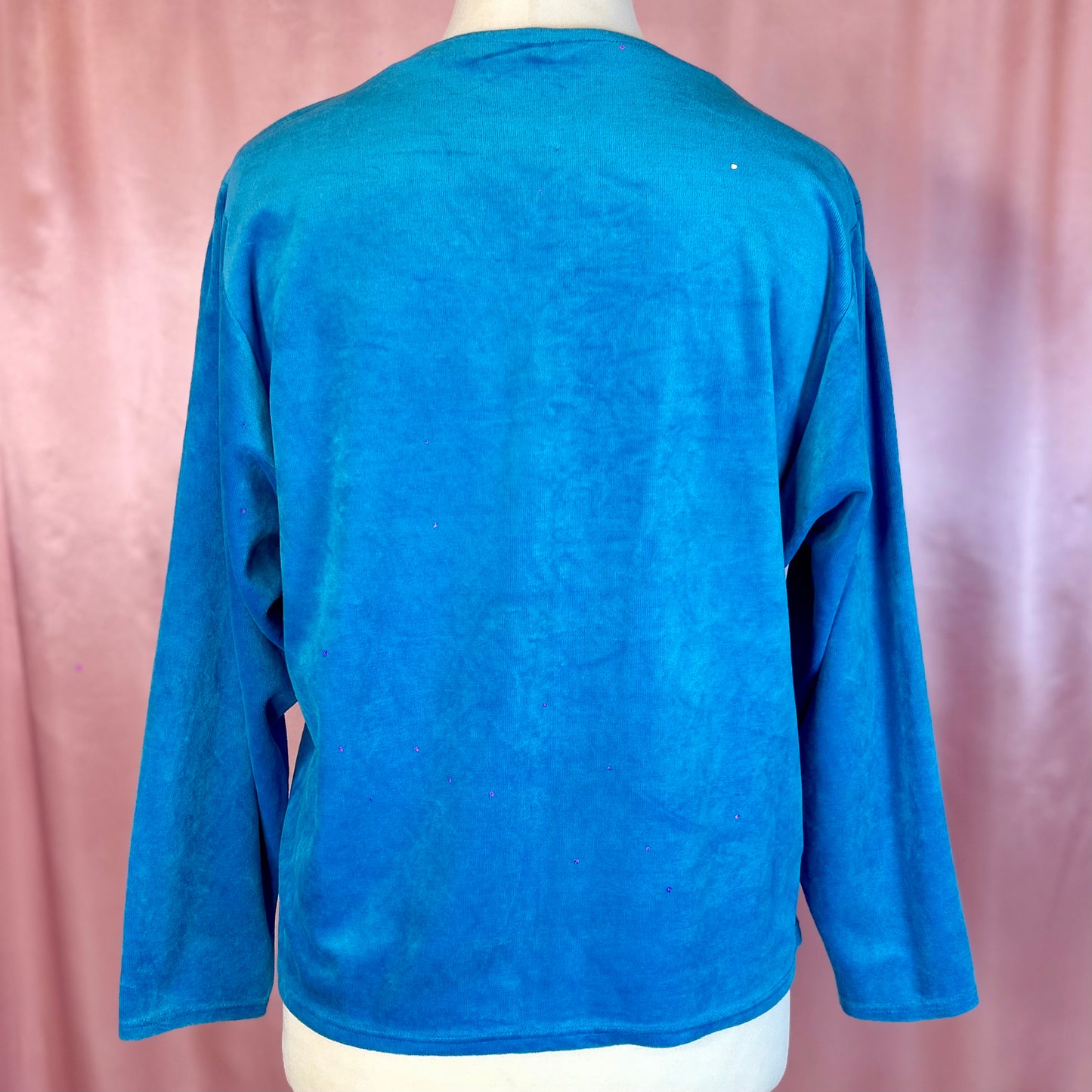 1980s Turquoise jumper, by Uccetto Exquisit, size 14