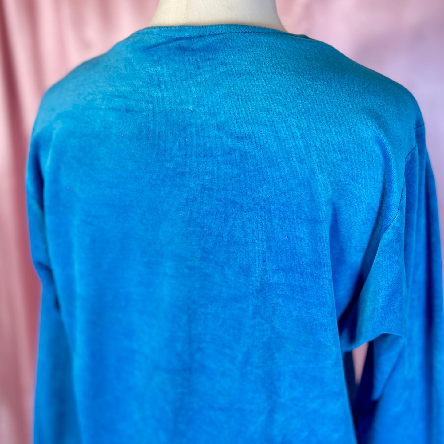 1980s Turquoise jumper, by Uccetto Exquisit, size 14