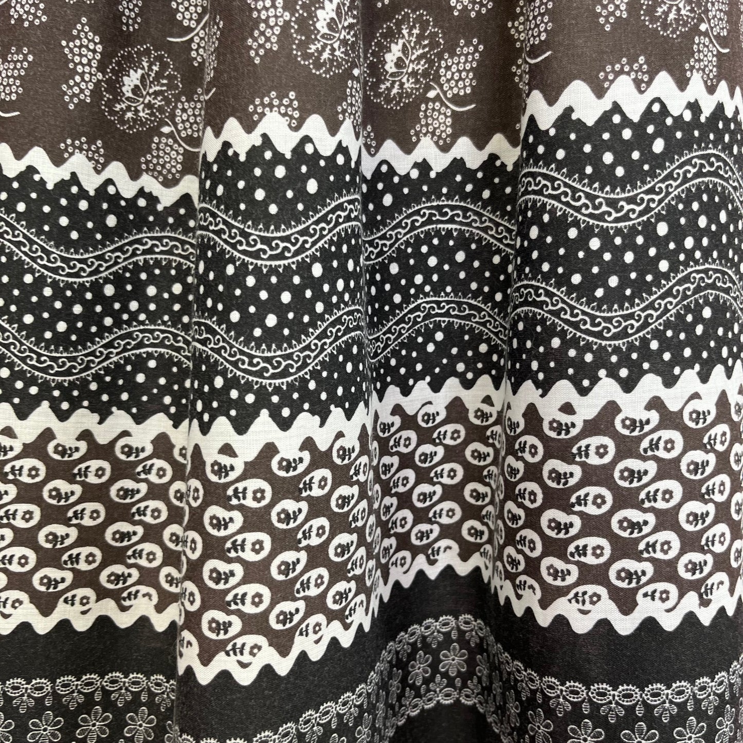 1970s Black prairie dress, by Richard Shops, size 6