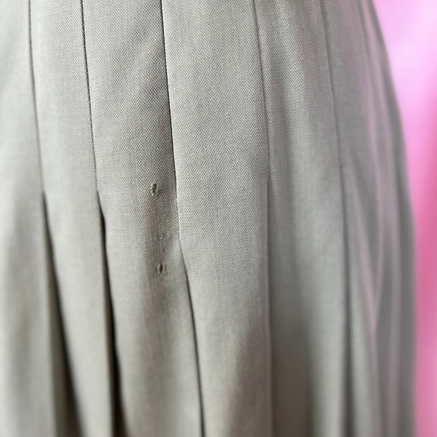 1990s green wool skirt, by Laura Ashley, size 10/12