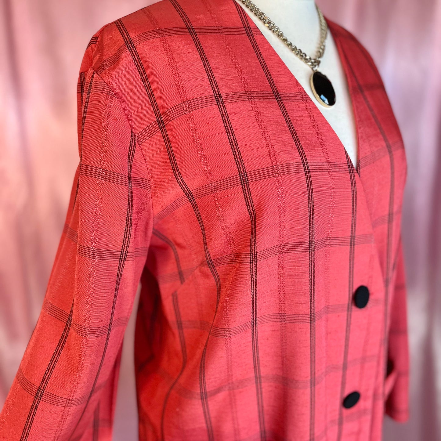 1990s Red lightweight jacket, by Essence, size 20