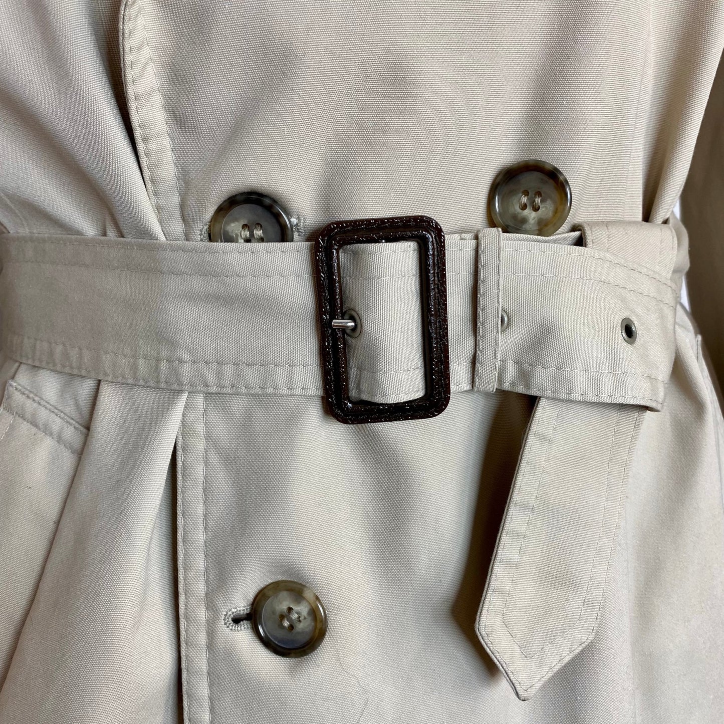 1980s Beige trench coat, by St Michael, size 20