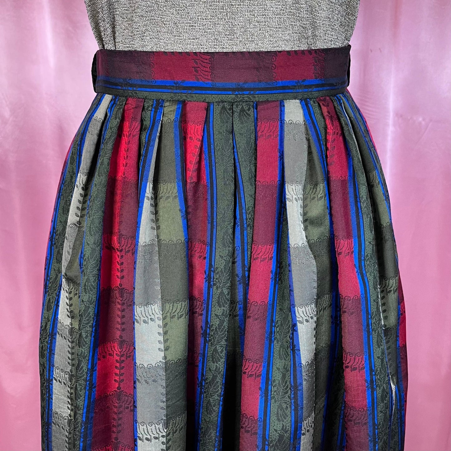 1980s Silk midaxi skirt, by Kitz-Pichlar, size 10/12