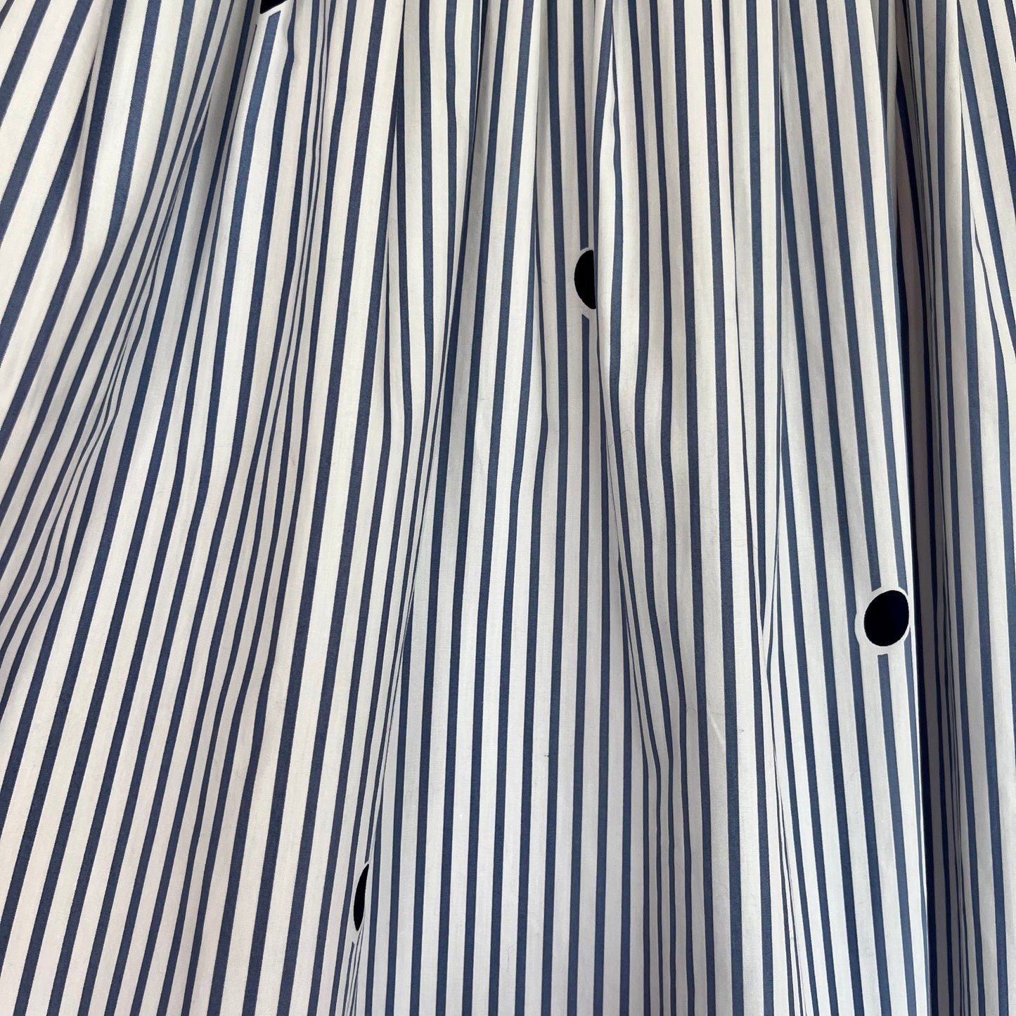 1980s white stripey midi skirt, by Jaeger, size 12
