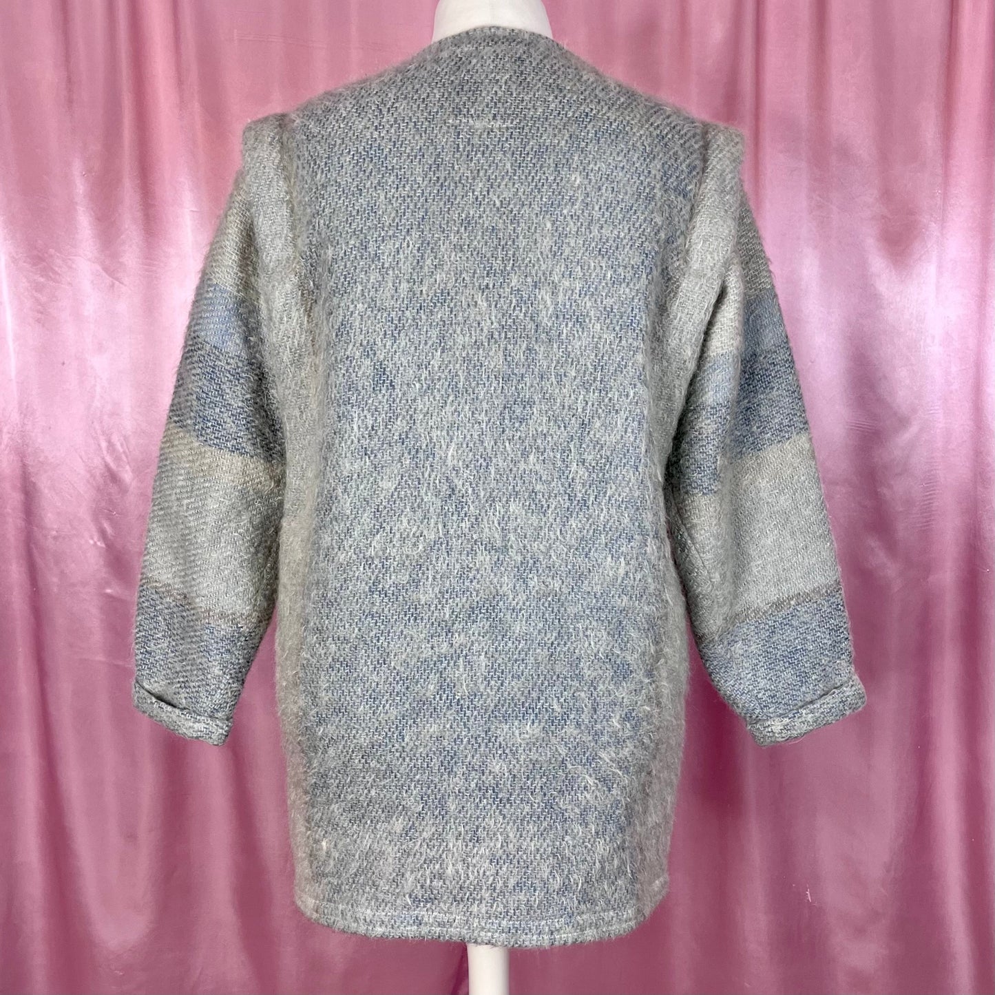 1980s Blue mohair jacket, by Berger Pledd, size 16