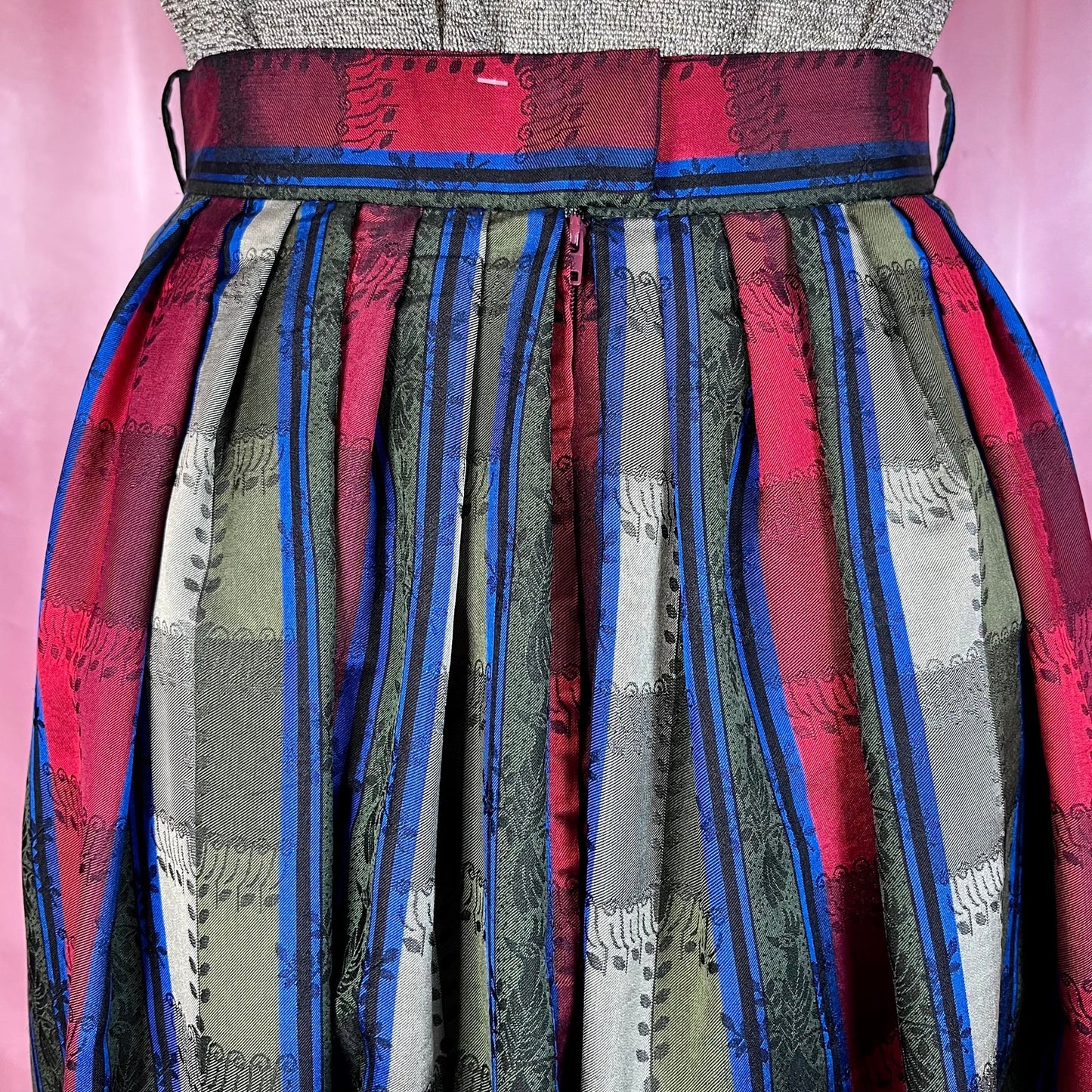 1980s Silk midaxi skirt, by Kitz-Pichlar, size 10/12