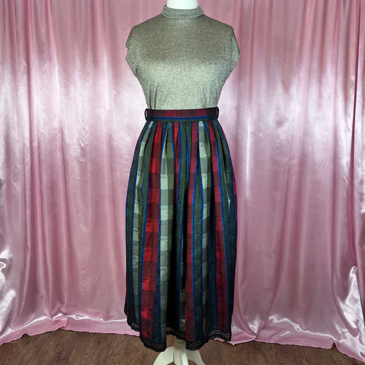 1980s Silk midaxi skirt, by Kitz-Pichlar, size 10/12