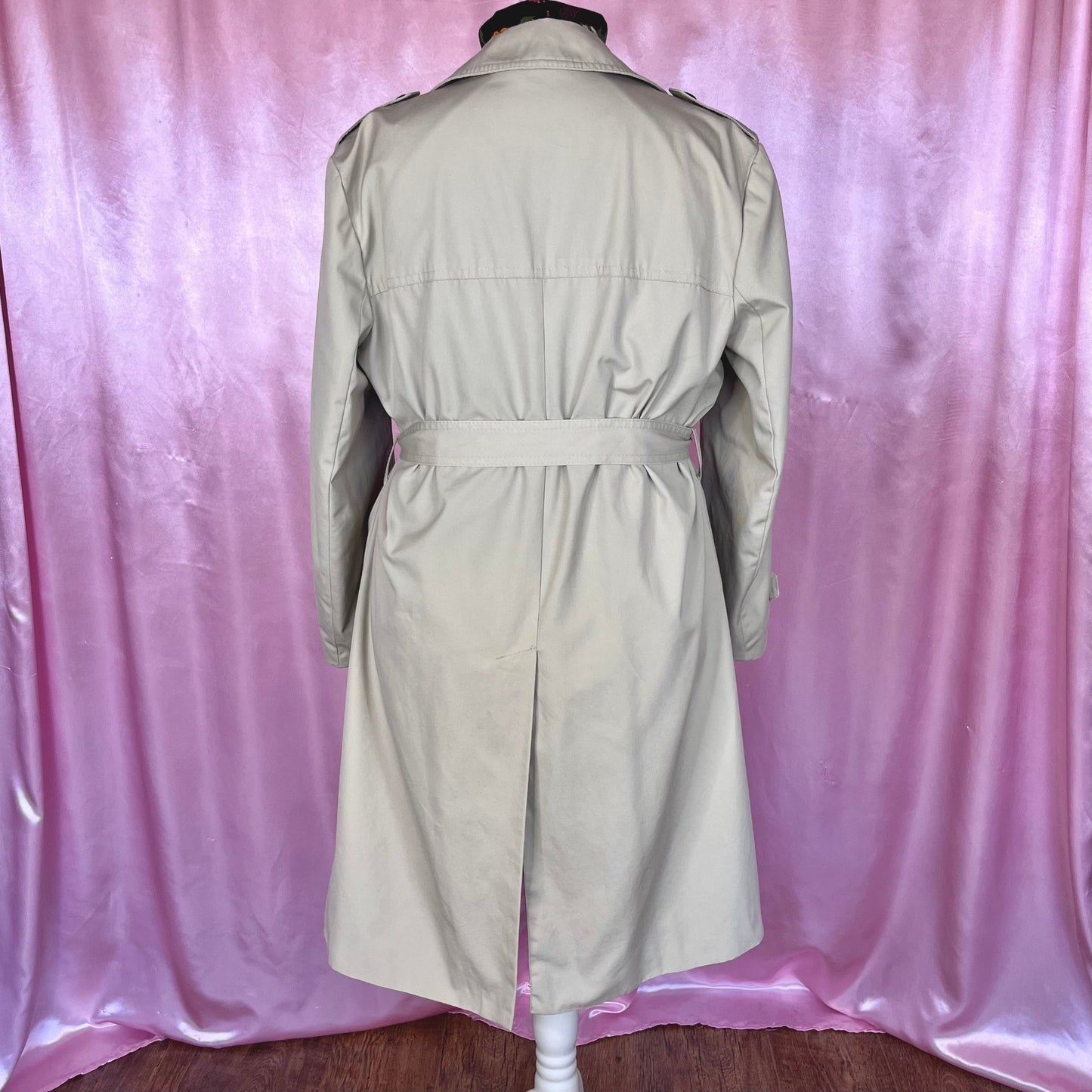 1980s Beige trench coat, by St Michael, size 20