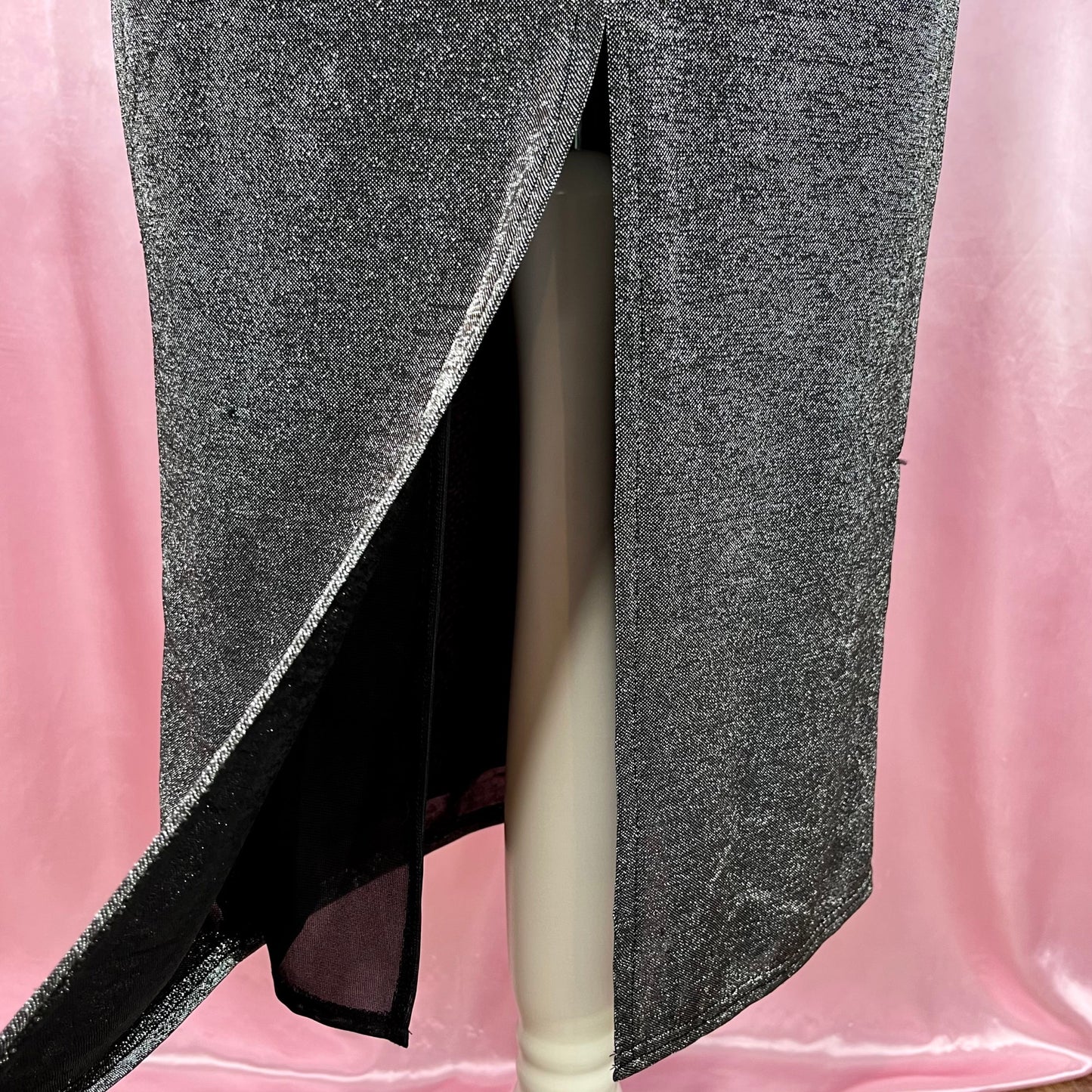 1990s Black sparkly dress, by Berketex, size 14