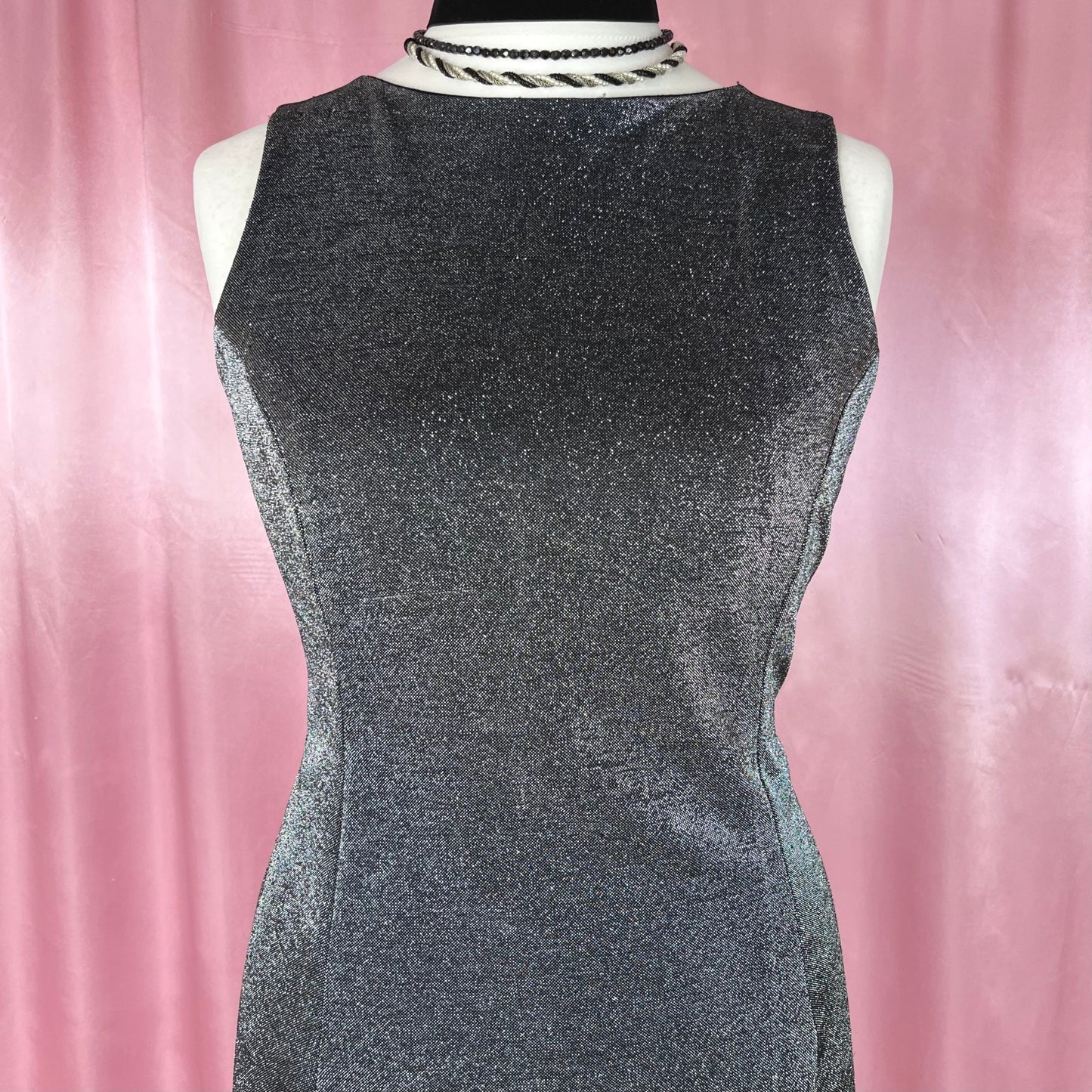 1990s Black sparkly dress, by Berketex, size 14