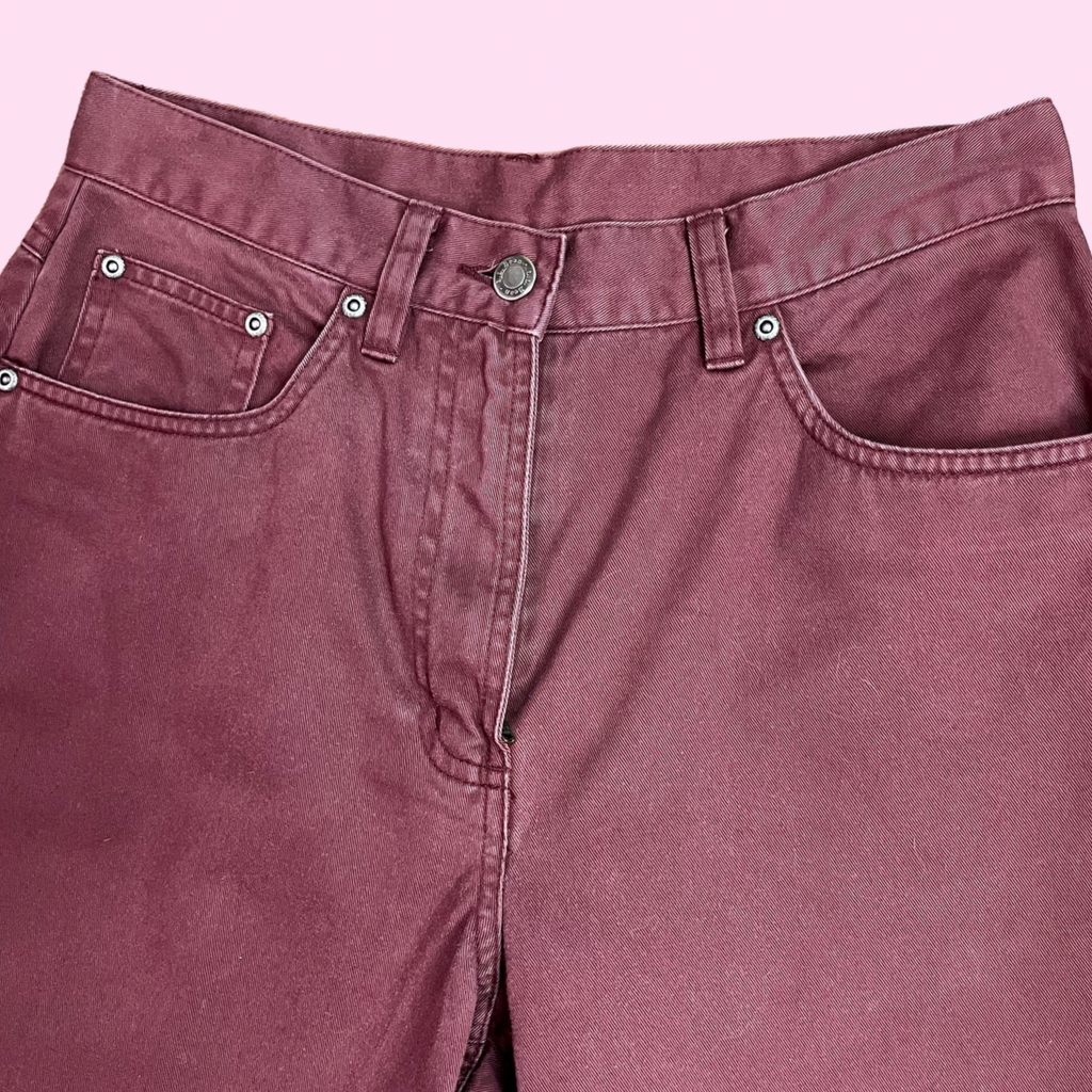 1980s Maroon Mom jeans, by LL Bean, size 10