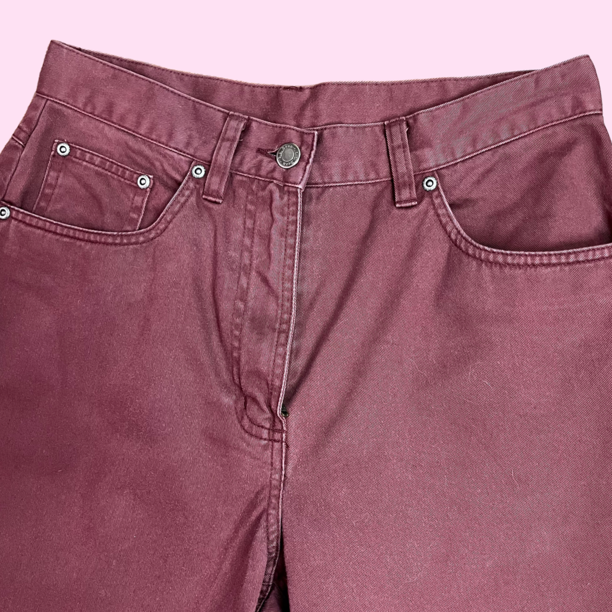 1980s Maroon Mom jeans, by LL Bean, size 10