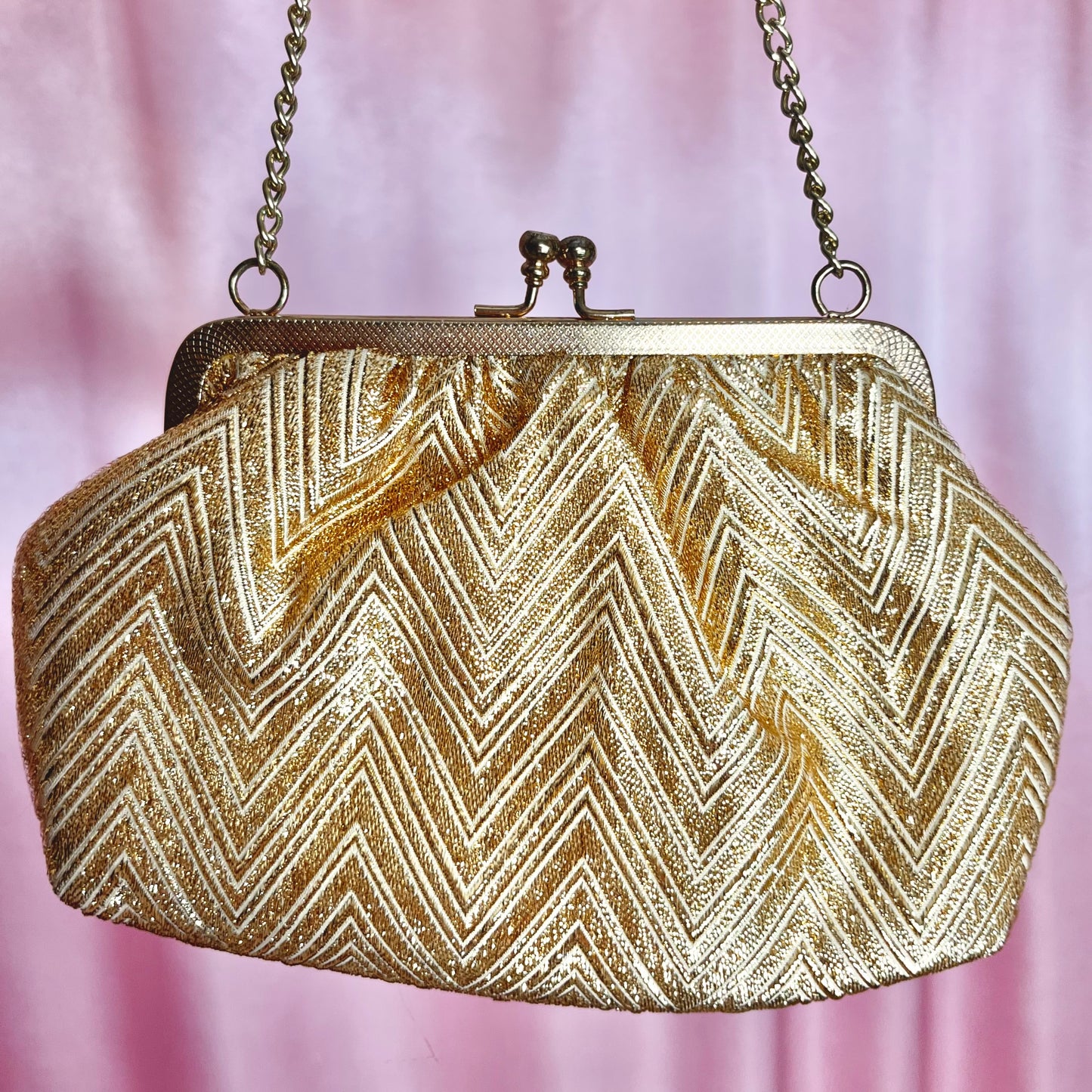 1960s Gold Lurex mini bag, by Frankel & Roth