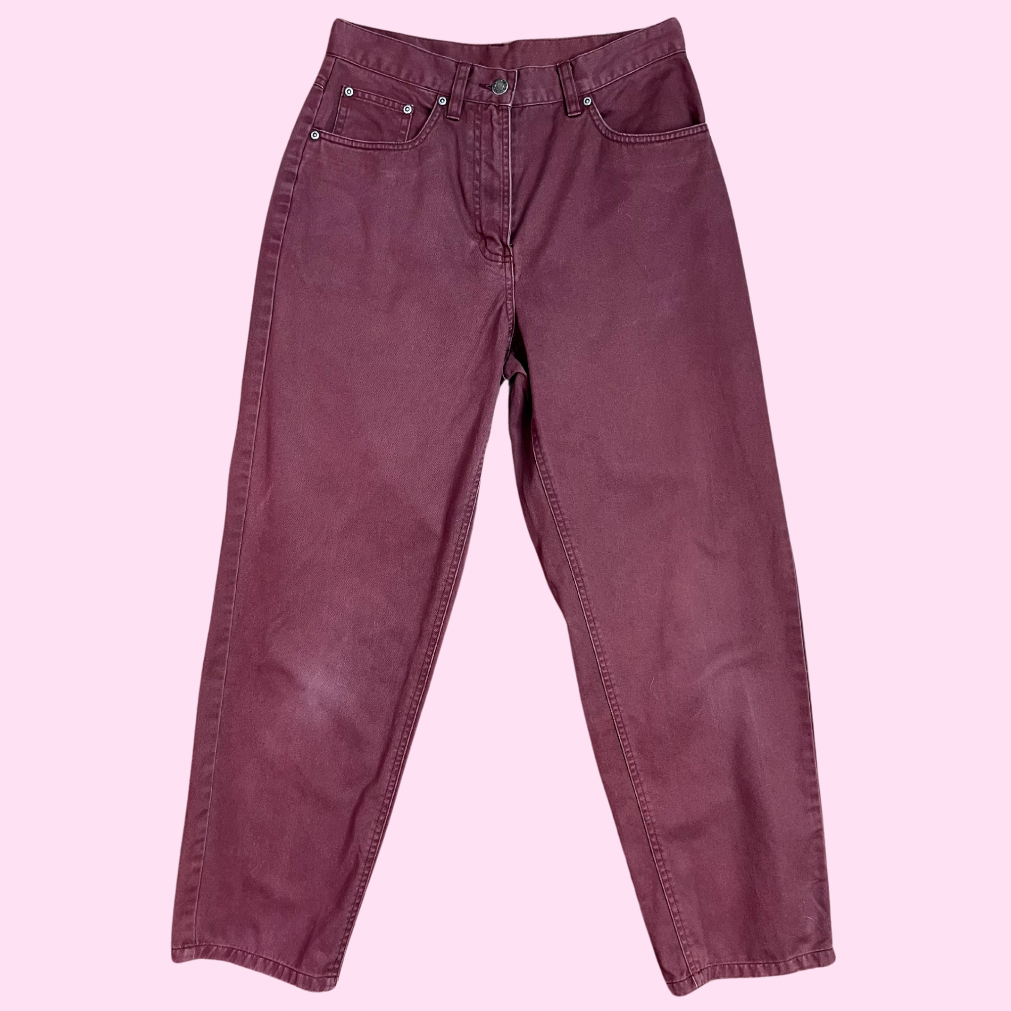 1980s Maroon Mom jeans, by LL Bean, size 10