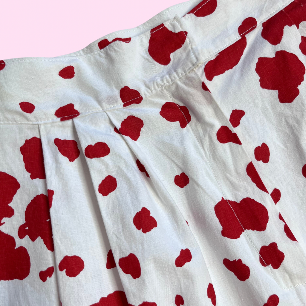 1980s Red & White trousers, handmade, size 10/2