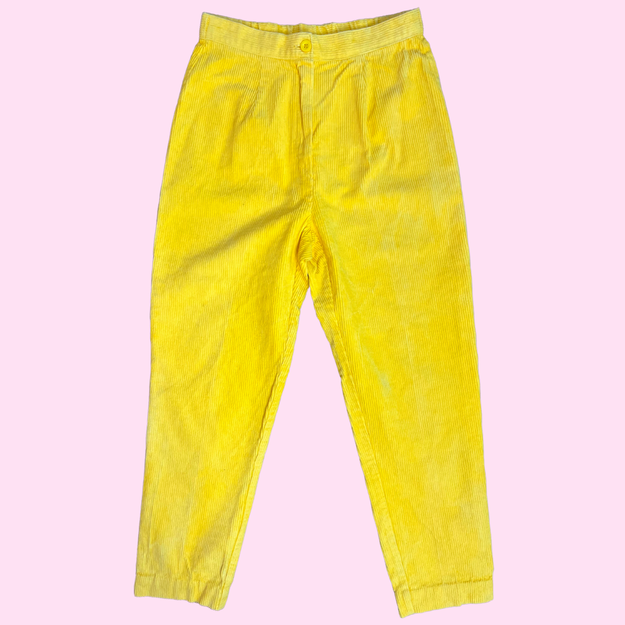 1980s Yellow cord trousers, by Katies, size 4/6
