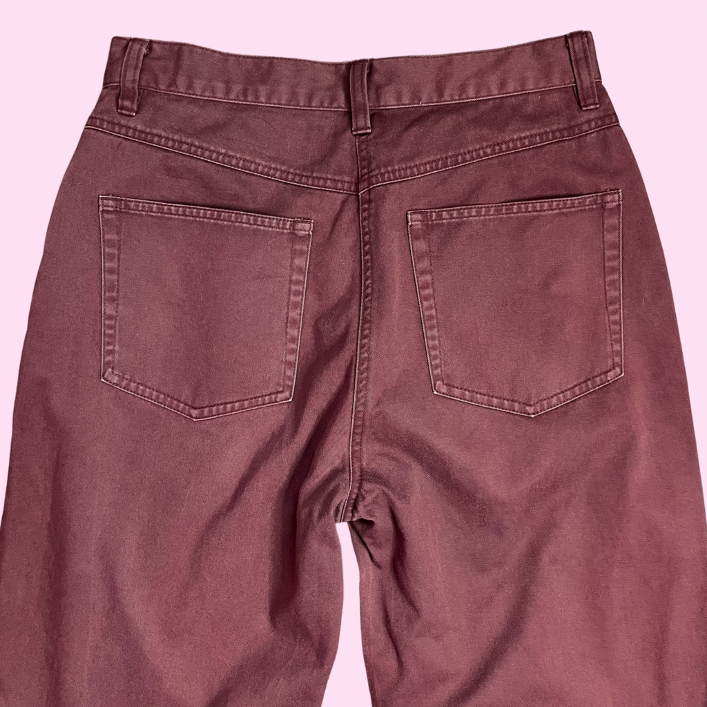 1980s Maroon Mom jeans, by LL Bean, size 10