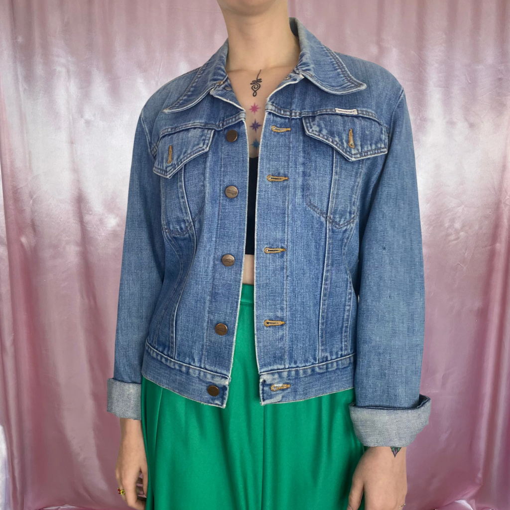 1980s classic denim jacket, by Wrangler, size 10