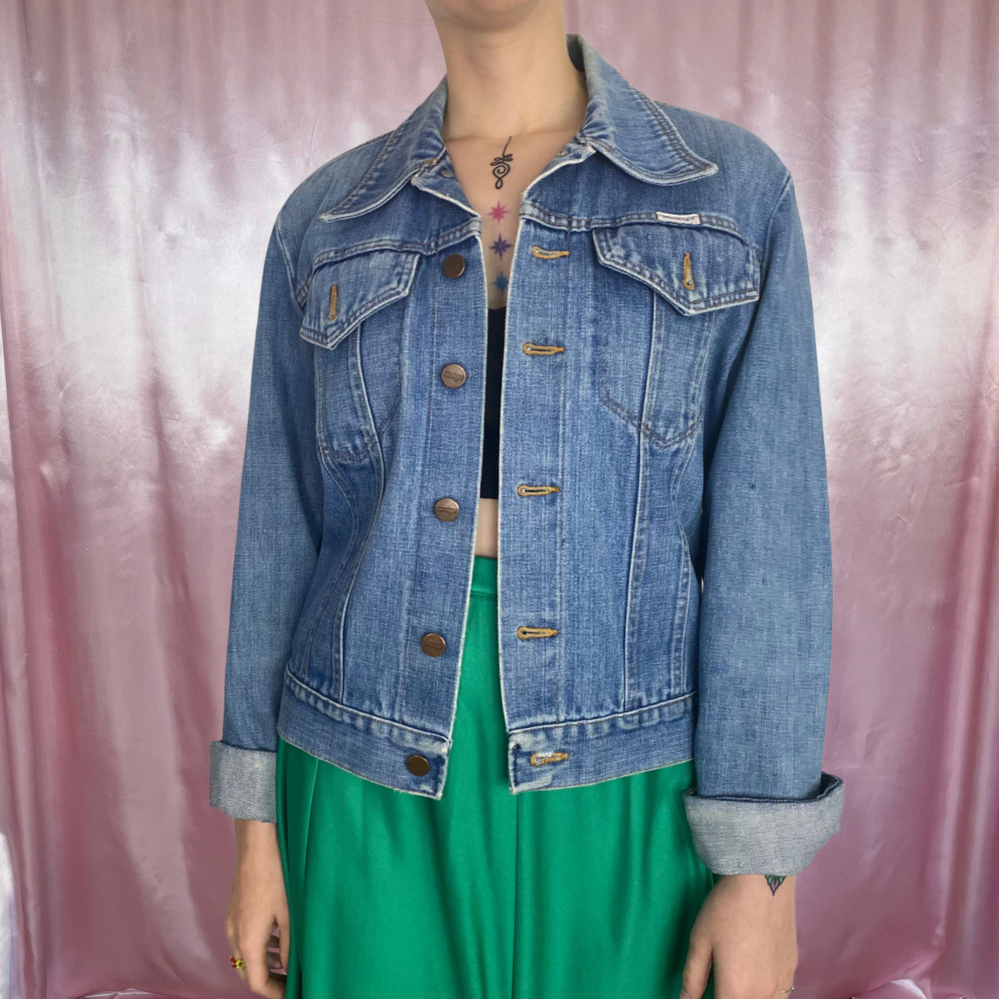 1980s classic denim jacket, by Wrangler, size 10