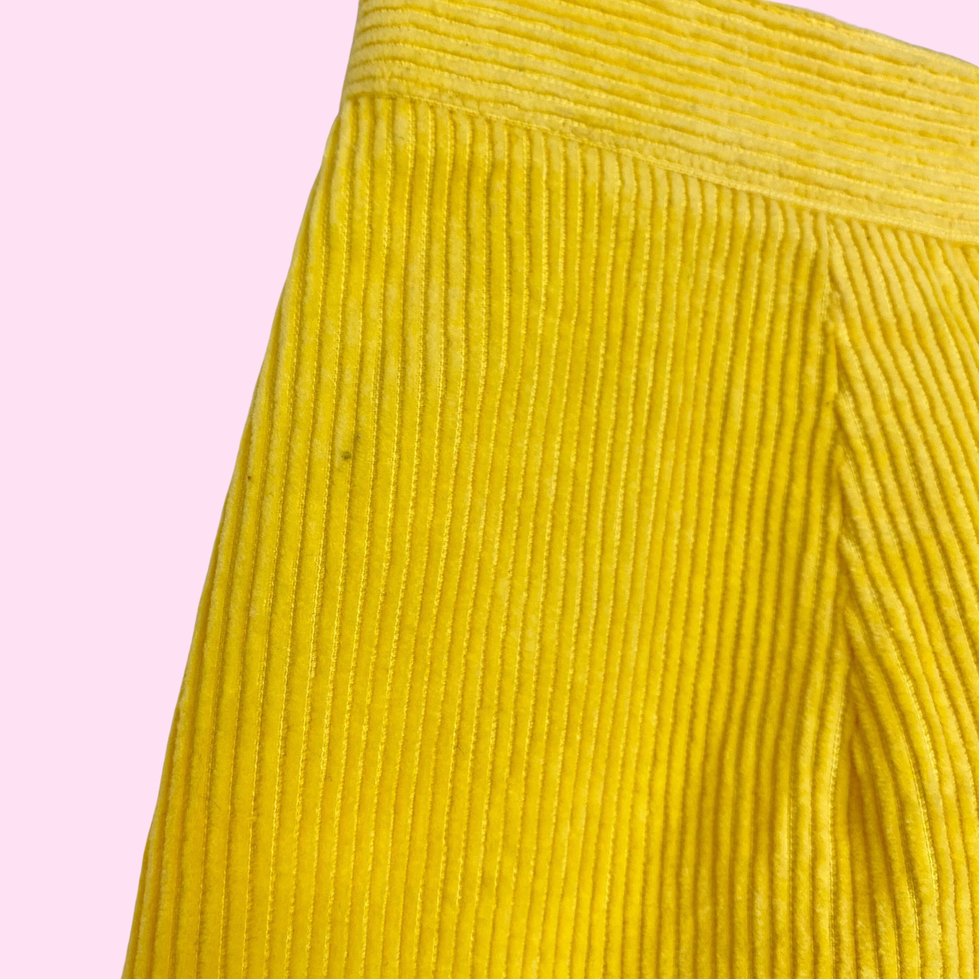 1980s Yellow cord trousers, by Katies, size 4/6