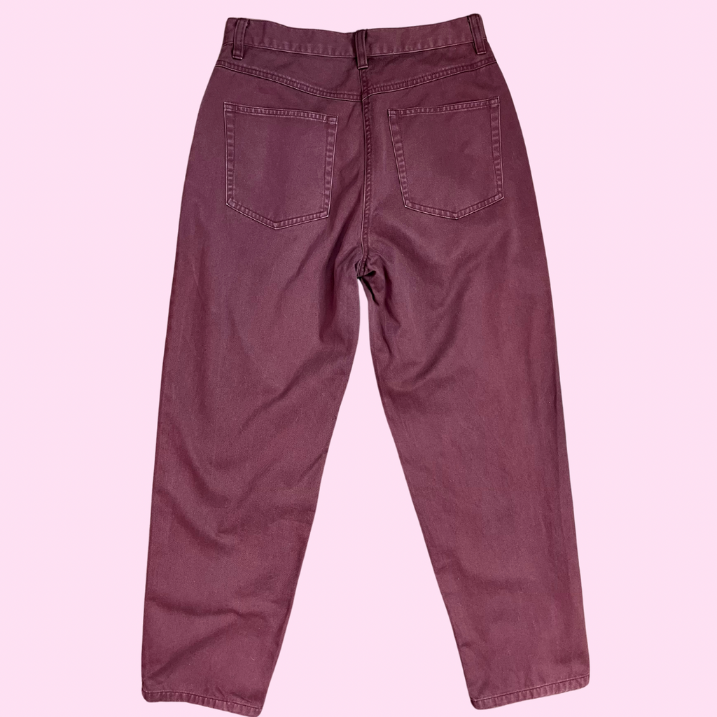 1980s Maroon Mom jeans, by LL Bean, size 10