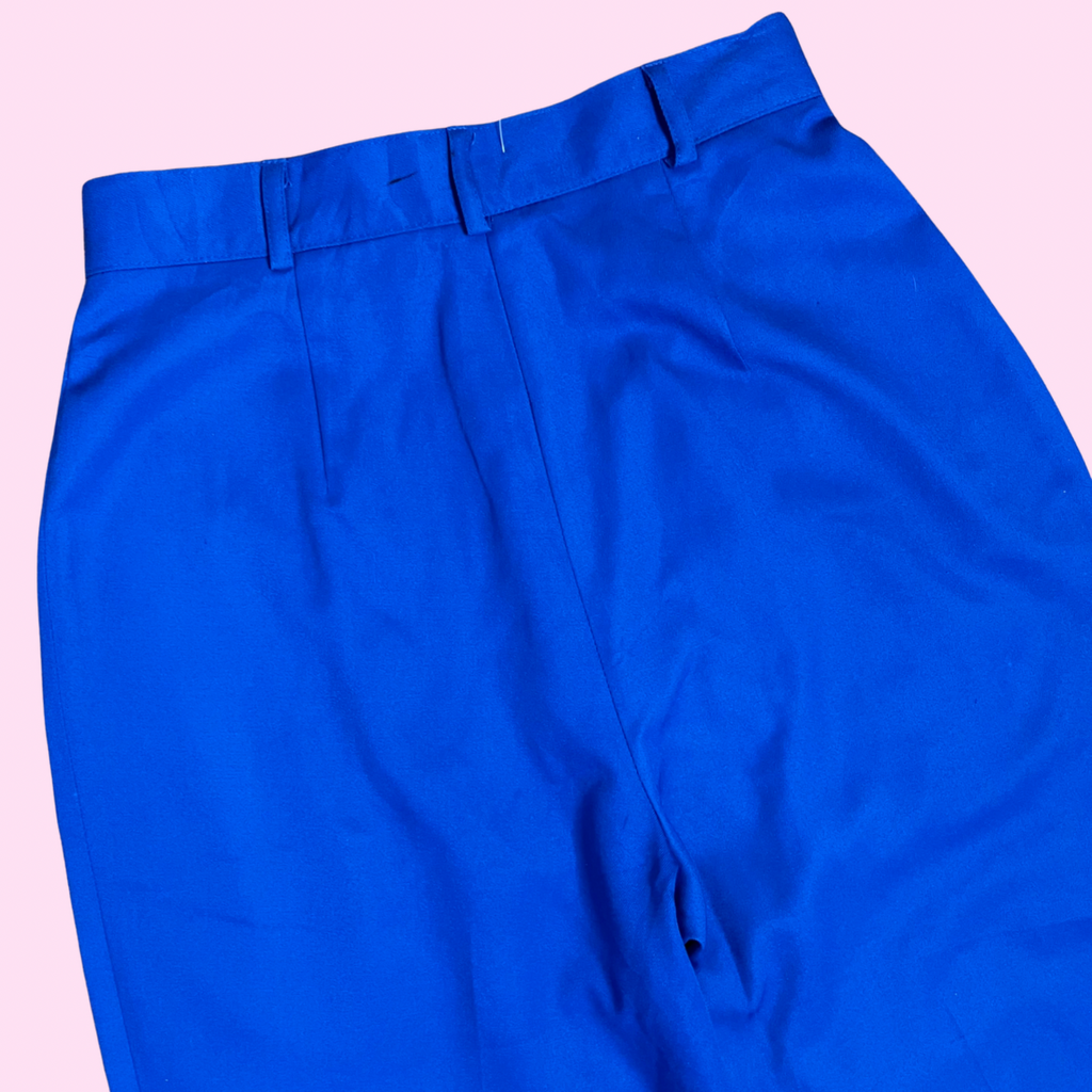 1980s Royal Blue trousers, by JC Penny, size 8