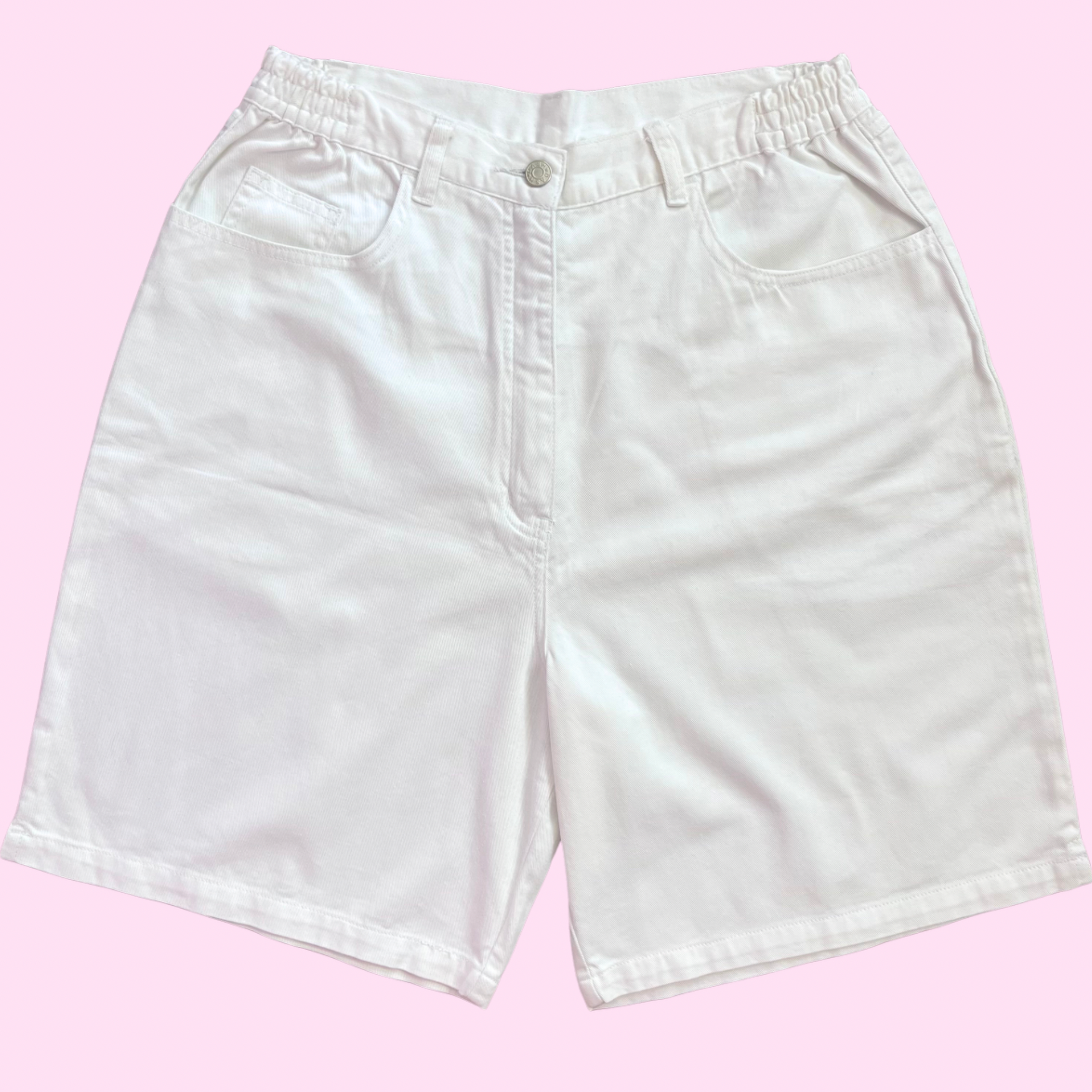 1990s White denim shorts, by Dash, size 12