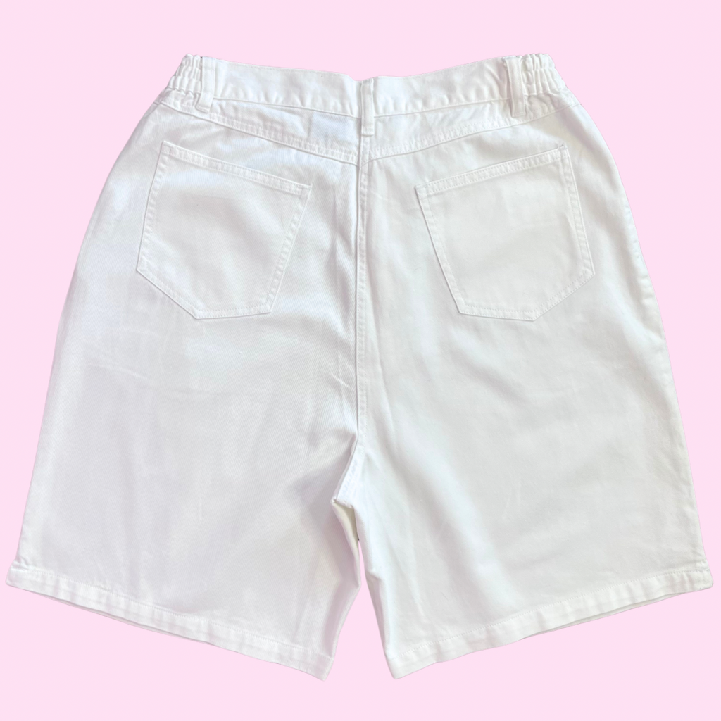 1990s White denim shorts, by Dash, size 12