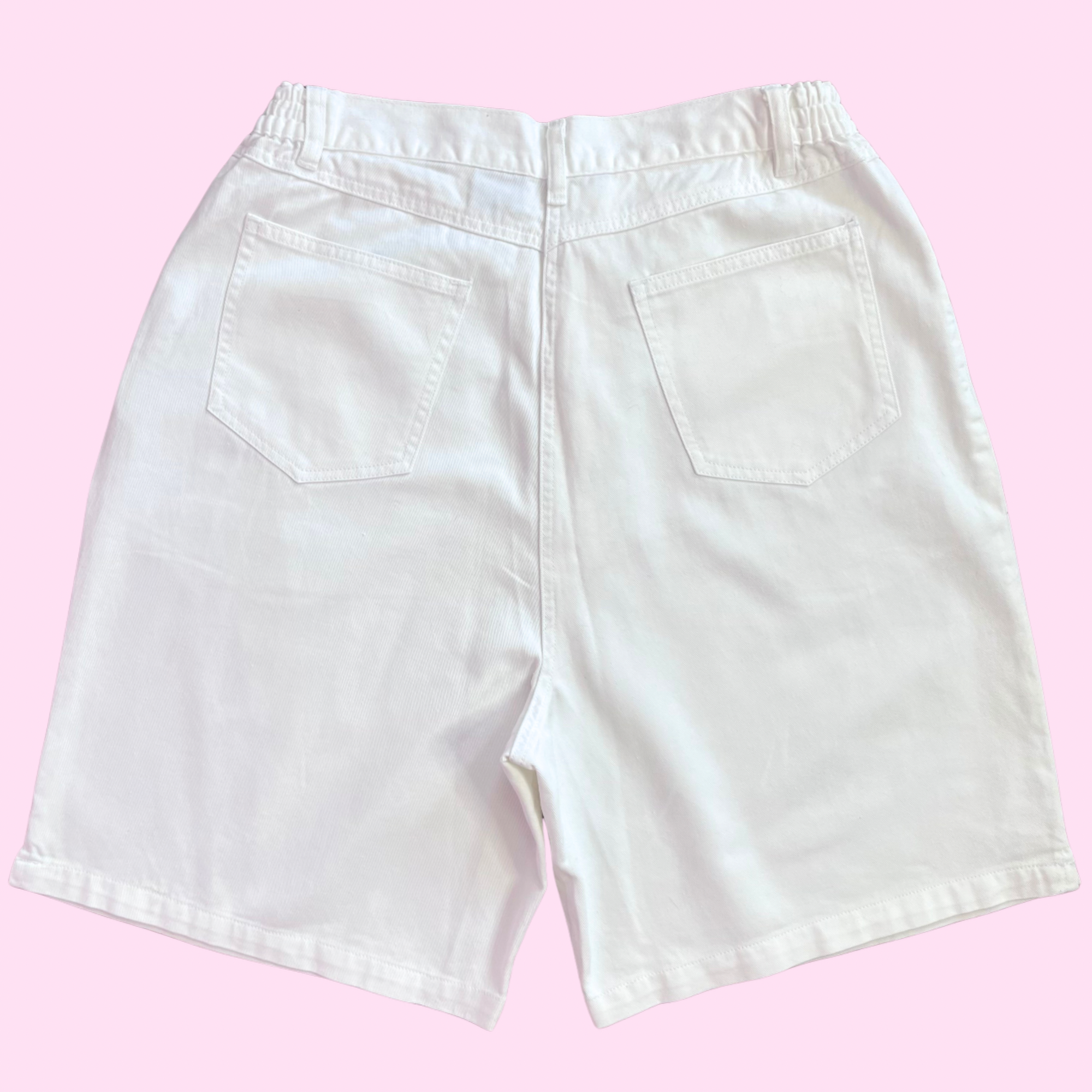 1990s White denim shorts, by Dash, size 12