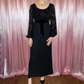 1960s Velvet devoré maxi dress, unbranded, size 8