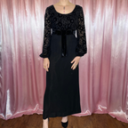 1960s Velvet devoré maxi dress, unbranded, size 8