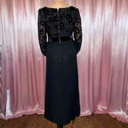 1960s Velvet devoré maxi dress, unbranded, size 8