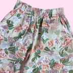 1980s Beige Floral jeans, by Claire Designs, size 4/6