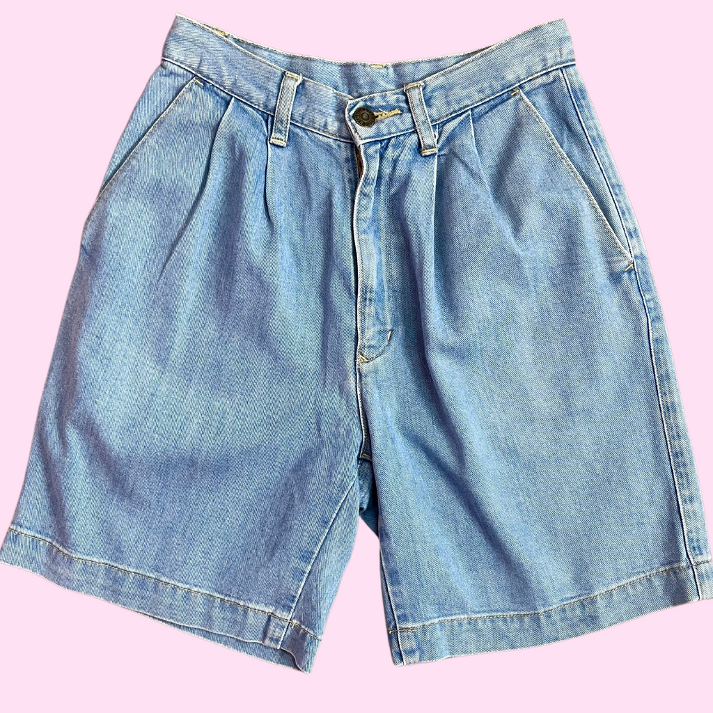 1980s soft denim shorts, unbranded, size 6
