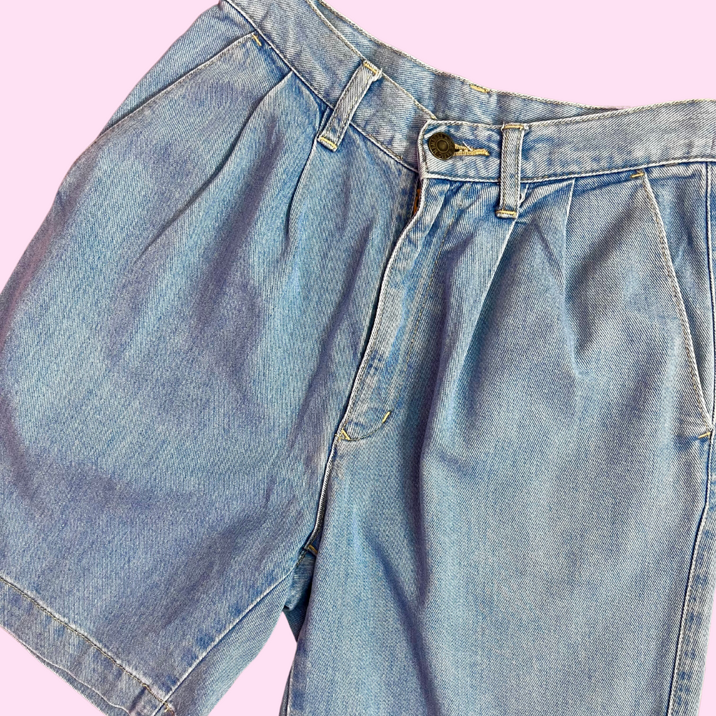 1980s soft denim shorts, unbranded, size 6