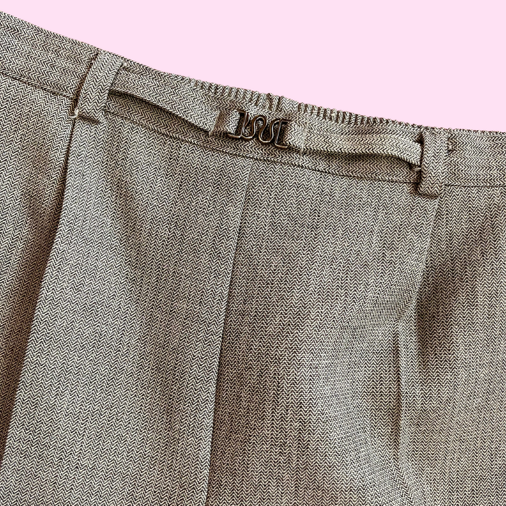 1990s Grey high rise trousers, by Bon Marche, size 16