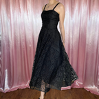 1980s does 50s lace prom dress, by C&A, size 8