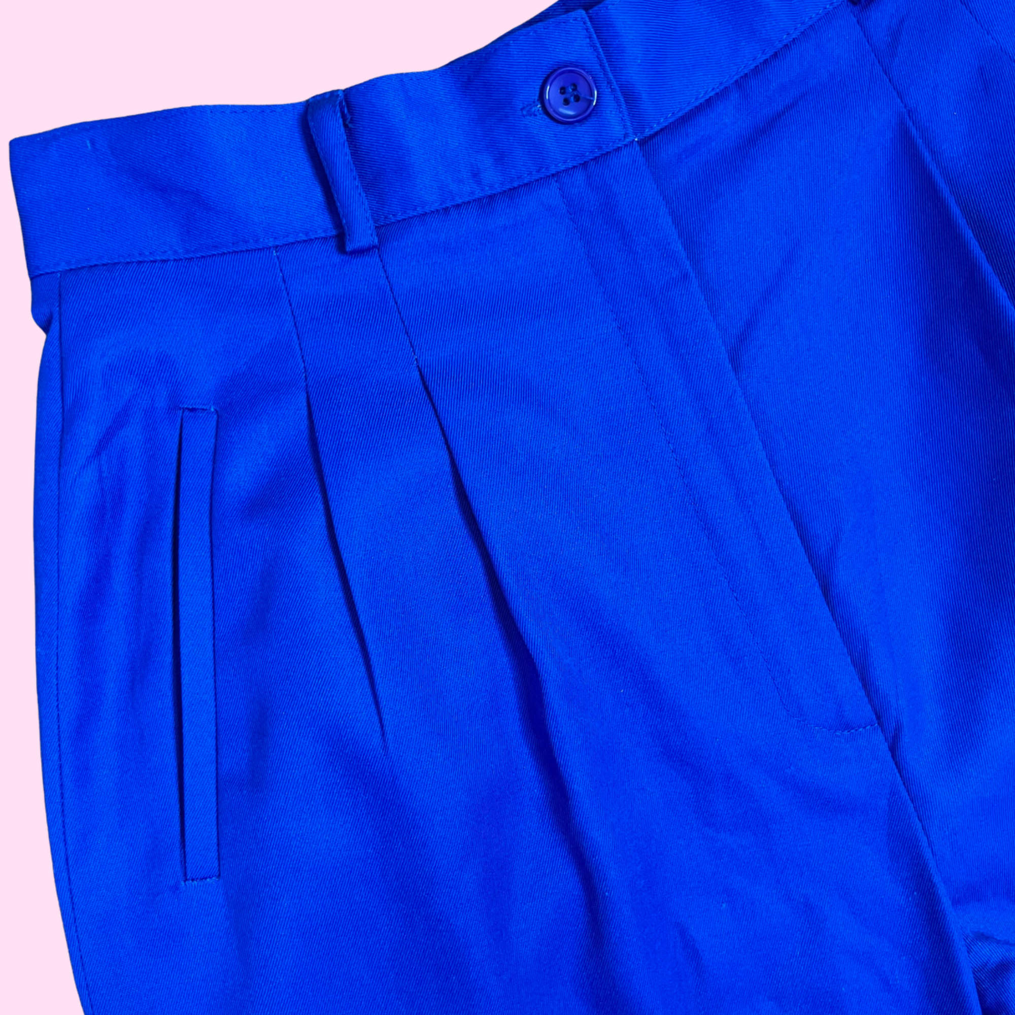 1980s Royal Blue trousers, by JC Penny, size 8