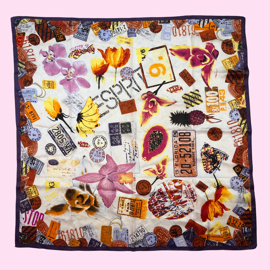 1980s Americana print scarf, by Esprit