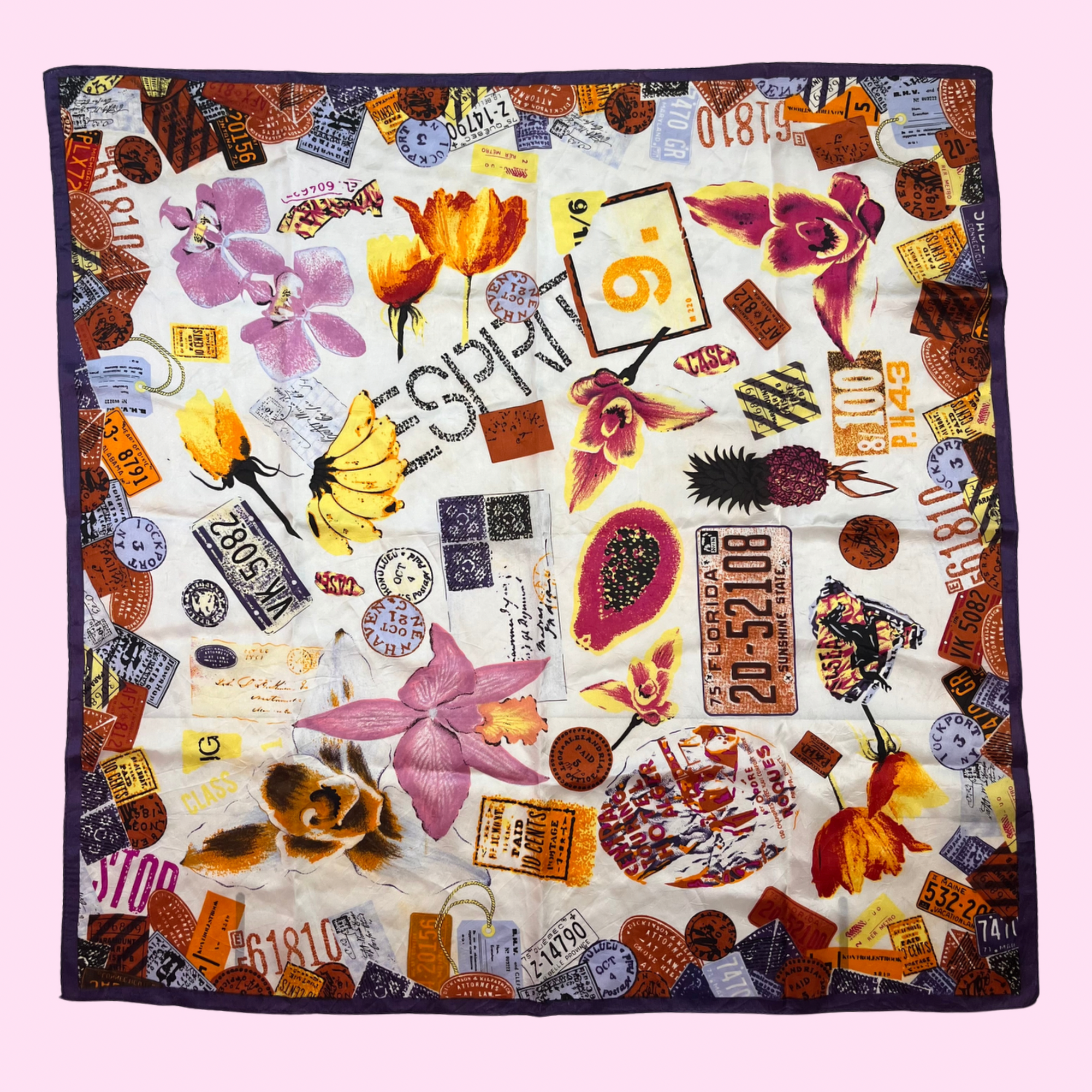 1980s Americana print scarf, by Esprit