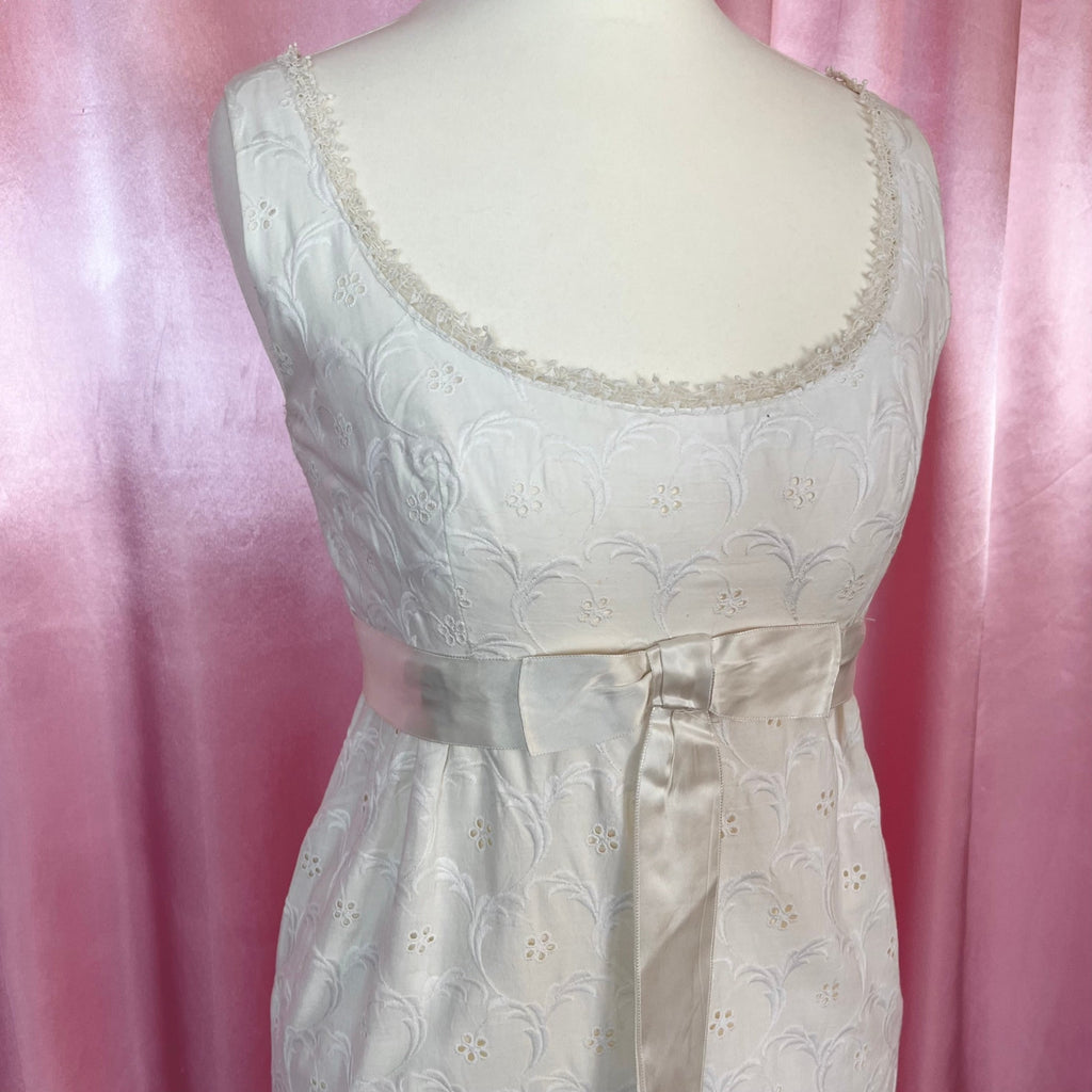 1960s Broderie anglaise dress, by Jean Varon, size 4/6
