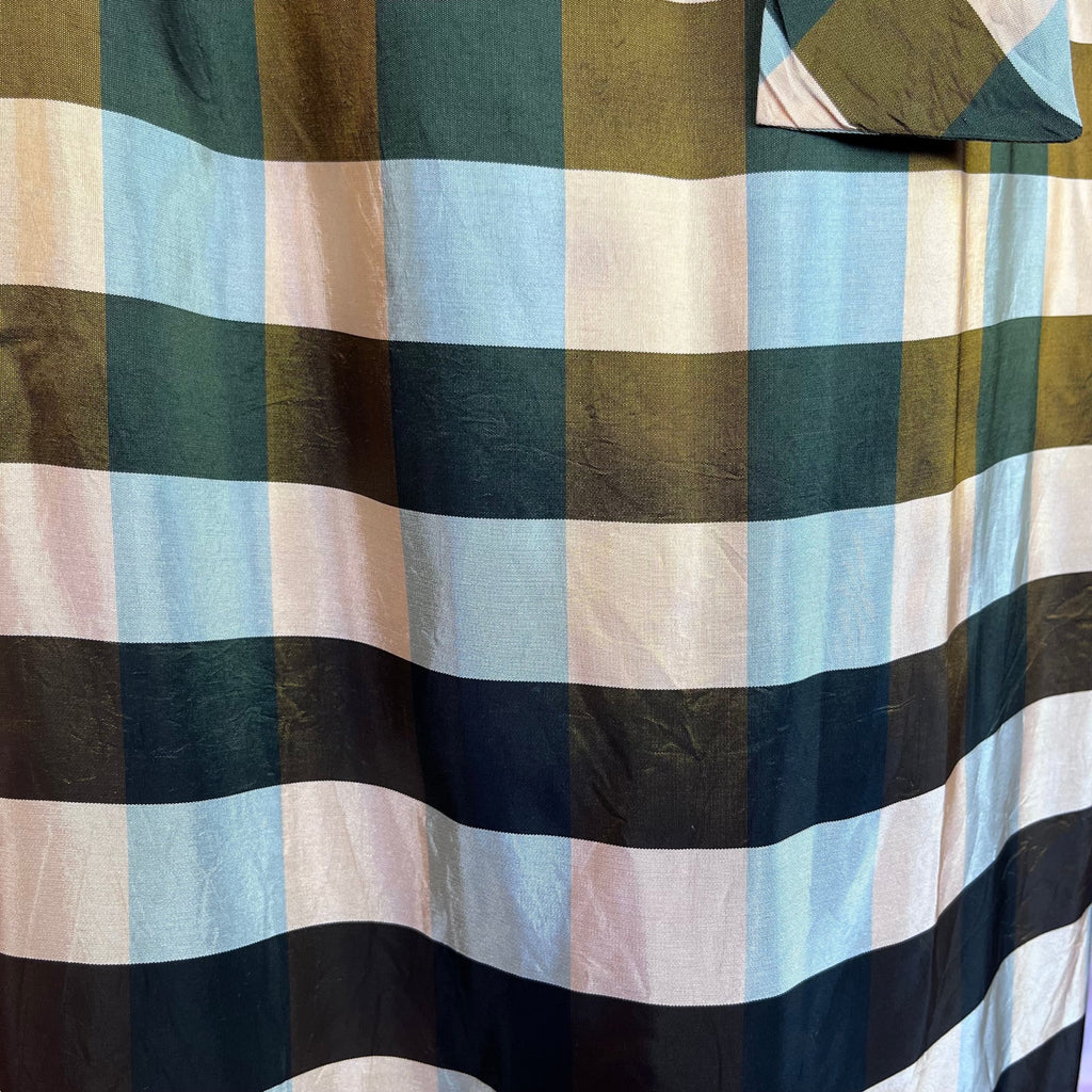 1960s Brown velvet & check dress, by Glennard, size 10