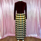 1960s Brown velvet & check dress, by Glennard, size 10